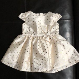 3m gold and white dress with cardigan